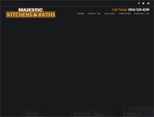 Tablet Screenshot of majestickitchensandbaths.com